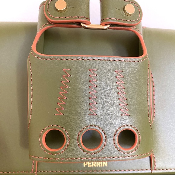 Perrin Paris Jungle Green Le Cabriolet Glove Clutch Bag Limited Edition … - Picture 10 of 16